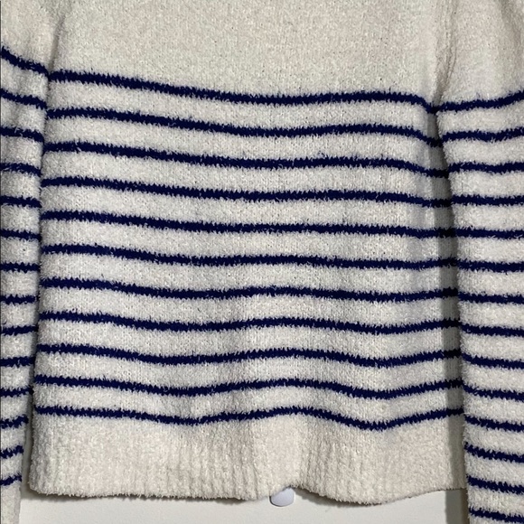 Lilly McKay long sleeve sweater half cropped stripped sizes large - Picture 3 of 8